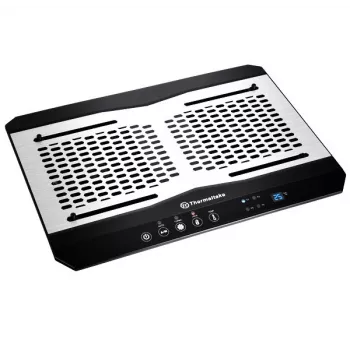Dzesēšanas paliktnis klēpjdatoram THERMALTAKE CL-N002-PL12BL-A, 12 cm ventilators, alumīnijs un plastmasa, 390×277.5×49.3 mm, 1000–1300 RPM
