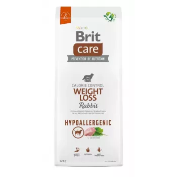 Brit Care Hipoaalerģiskais Svara Kontrole Trusis & Rīsi 12 kg, Pieaugušiem Suņiem, Visām Šķirnēm, Olbaltumvielas 27%, Tauki 9%
