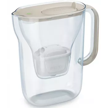 BRITA Style Essential ūdens filtra krūze 2,4 L smilšu krāsā ar 3 rezerves kasetnēm