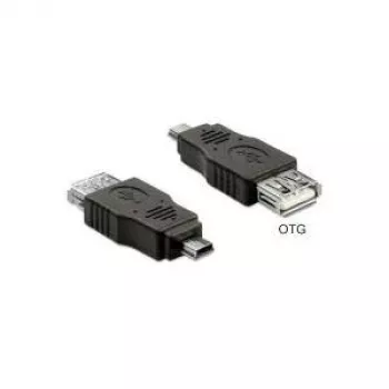 Dzimuma pārveidotājs kabelim DeLOCK 65399 mini USB A uz USB A Melns