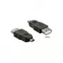Delock 65399 Mini-USB Type B (male) uz USB Type A (female) OTG adapteris, melns