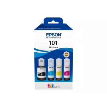 Oriģinālā Epson EcoTank tintes pudeļu 4-krāsu komplekts — Melna 127 ml, Ciāna/Magenta/Dzeltena 210 ml (C13T03V64A)