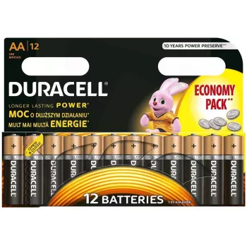Duracell AA sārma baterija 12 iepakojums 1,5 V vienreizējās lietošanas