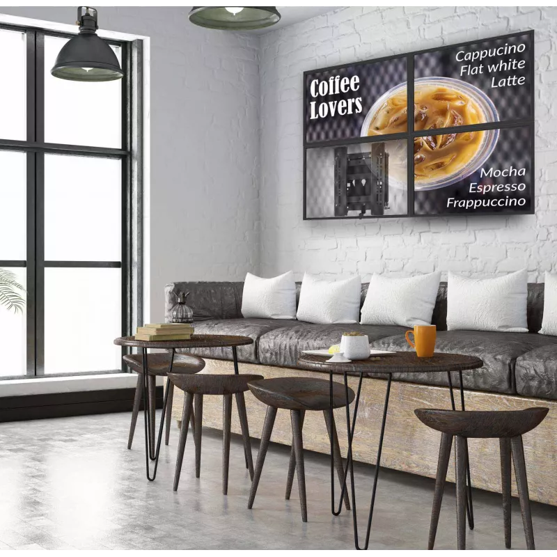 EDBAK sienas stiprinājums | VWPOP40 Video Wall Pop-Out Mount ar ātro atbrīvošanu | 19-43 collas | Maksimālā slodze 25 kg | Melns