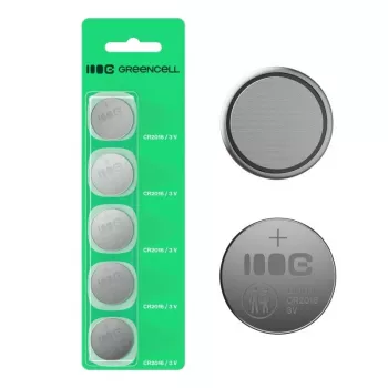 Litija pogas baterija Green Cell CR2016 3V — 5 gab. iepakojums