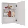 Vannas istabas sienas skapis POLA 1DL BIEL — 400×220×600 mm, 3 plaukti, balts