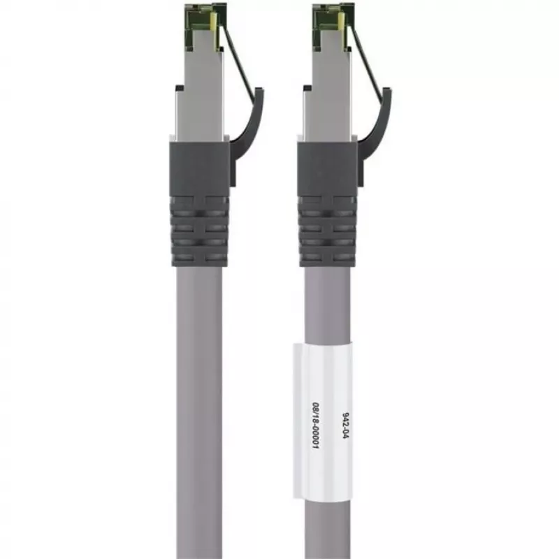 Goobay CAT 8.1 savienojuma kabelis, S/FTP (PiMF), Pelēks, 0,5 m - LSZH bezhalogēna, Vara AWG 24 (55135)