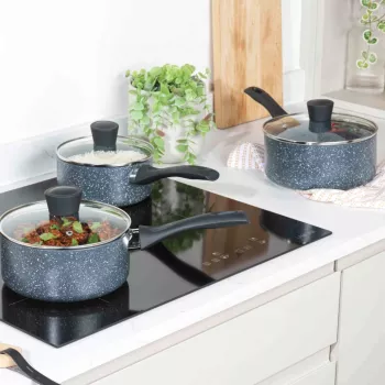 Katlu komplekts Russell Hobbs Nightfall Stone 3-daļīgs 16/18/20 cm nepiedegošs