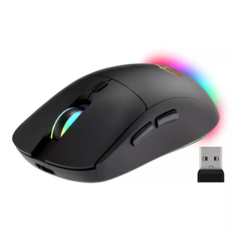 Bezvadu pele MEDIA-TECH MT1124 BT/RF Silent & Recharge — ambidekstrāla, 3200 DPI, Bluetooth + 2,4 GHz USB, 6 pogas, uzlādējama