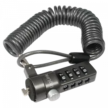 LogiLink NBS004 kabeļa slēdzene, melna, 1,8 m