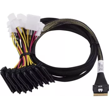 Adaptec kabelis 1x SFF8654 x8 -> SFF8639 8xU.3 iekšējais 0.8m SlimSAS - 8SFF-8639 x1 un3 tri-mode SAS/SATA/NVMe