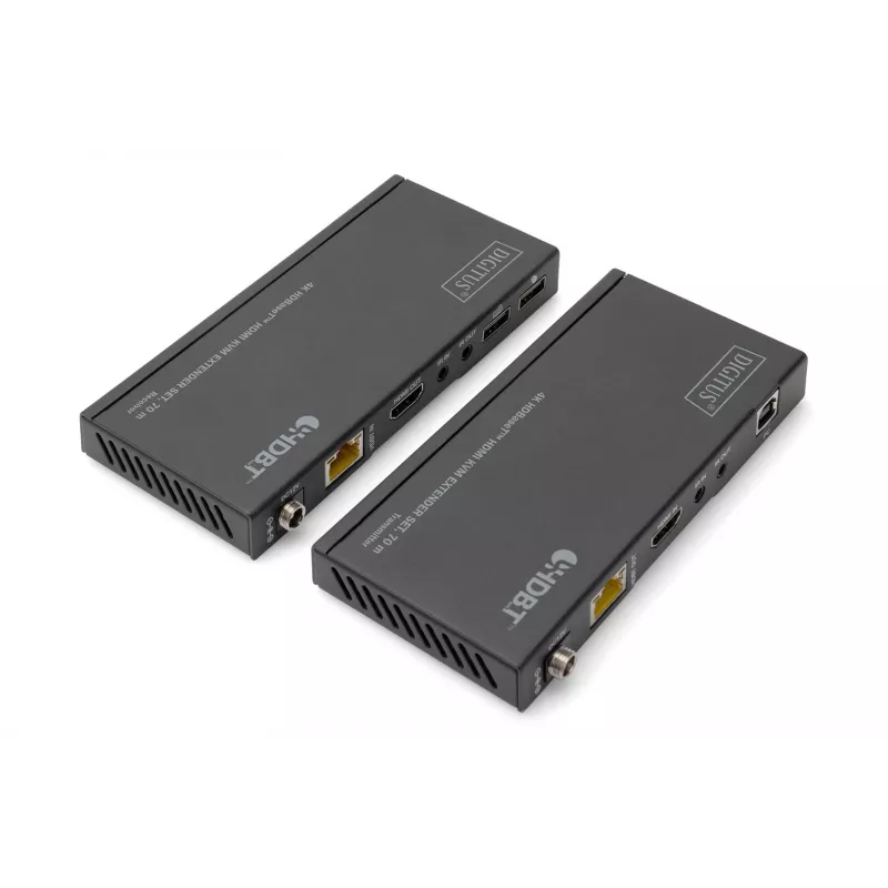 KVM pagarinātāju komplekts Digitus 4K HDBaseT HDMI 70 m vadu