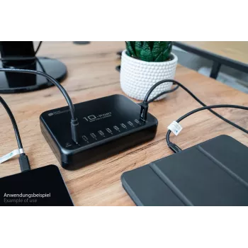 Alcasa PCA-D007S mobilās ierīces lādētājs planšetdatoram Melns AC Ātrā uzlāde Iekštelpām