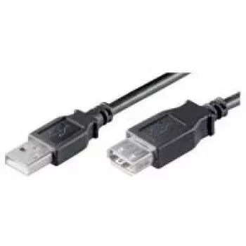 Wentronic Goobay USB 2.0 Hi-Speed pagarinātājkabelis, melns, 0,6 m - USB 2.0 spraudnis (A tips) > USB 2.0 ligzda (A tips) (68625)