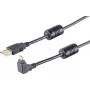 USB kabelis ShiverPeaks 13-10002 USB 2.0 1m Melns