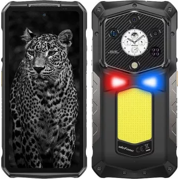 Izturīgais viedtālrunis UleFone Armor 29 Ultra — 6,67 collu FHD+ displejs, MediaTek Dimensity 9300+, 16 GB RAM, 5G, Divas SIM, 21 200 mAh akumulators, Melns