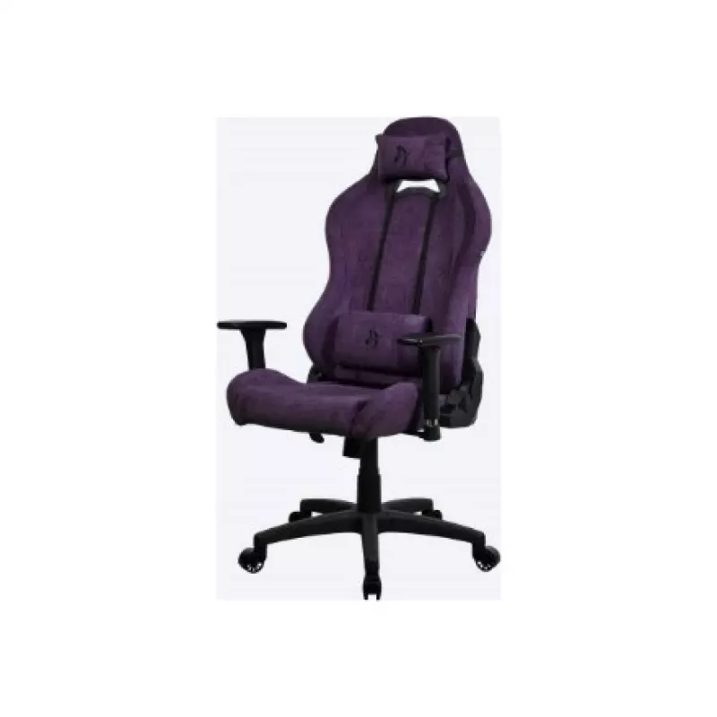 Spēļu krēsls Arozzi Torretta SoftFabric Purple – ergonomisks, regulējami roku balsti, atpakaļ nolaižama atzveltne