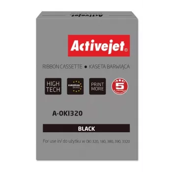 Lente ActiveJet A-OKI320 punktmatricas neilona 8 mm x 1,6 m, melna, 3 000 000 rakstzīmes, iepakojums 100 gab.