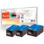 Peach PI200-587 tintas kasetne 3 gab. Melna, Ciāna, Fuksīna, Dzeltena