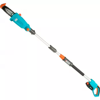 Gardena TCS 20 / 18V P4A Bezvadu Teleskopiskais Zāģis, 20 cm Asmens, 4 m Sasniedzamība, Litija-Jonu Akumulators 2.5 Ah
