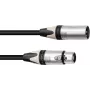 PSSO XLR mikrofona kabelis 3-pin 15 m, melns, Neutrik savienotāji