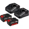 Bezvadu zāles pļāvējs GE-CM 43 Li M Komplekts, 36V (2x18V) (Sarkans/melns, 2x litija-jona akumulators 4,0 Ah)