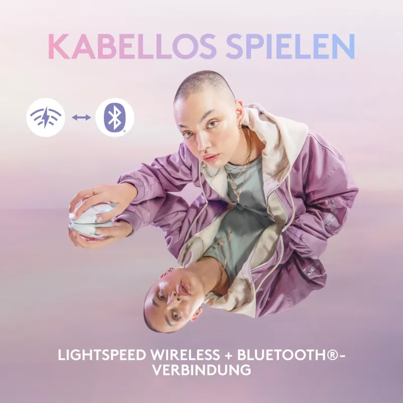 Pele Logitech G G705 bezvadu spēļu pele RF Wireless + Bluetooth