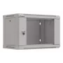 Montāžas skapis LANBERG WF03-5306-10S 19 collu 6U pelēks ar stikla durvīm