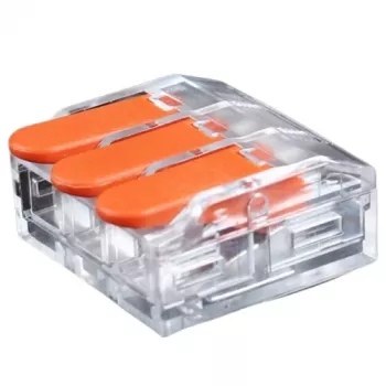 Hismart EL240456 – Universāls spaiļu savienotājs, 3x 0.5–6.0 mm², 41 A, 450 V, 20 gab.
