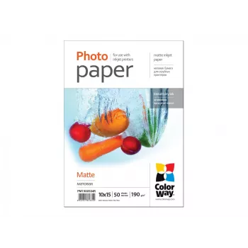 Matēta fotopapīra 190 g/m² 10x15 (50 loksnes) Colorway