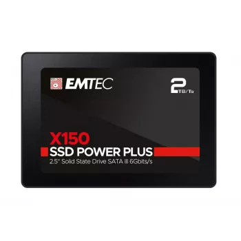 Emtec X150 Power Plus - SSD - 2 TB - iekšējais - 2,5 collu (6,4 cm) - SATA 6 Gb/s (ECSSD2TX150)