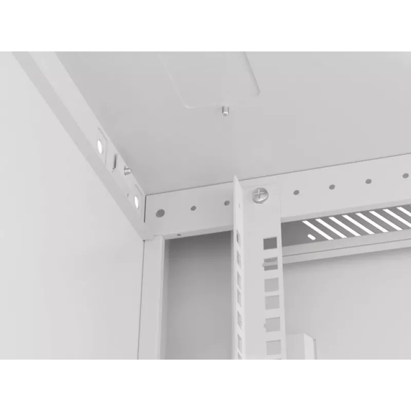 Lanberg sienas montāžas 19 inch 12U 600x600mm pelēks skapis ar stikla durvīm