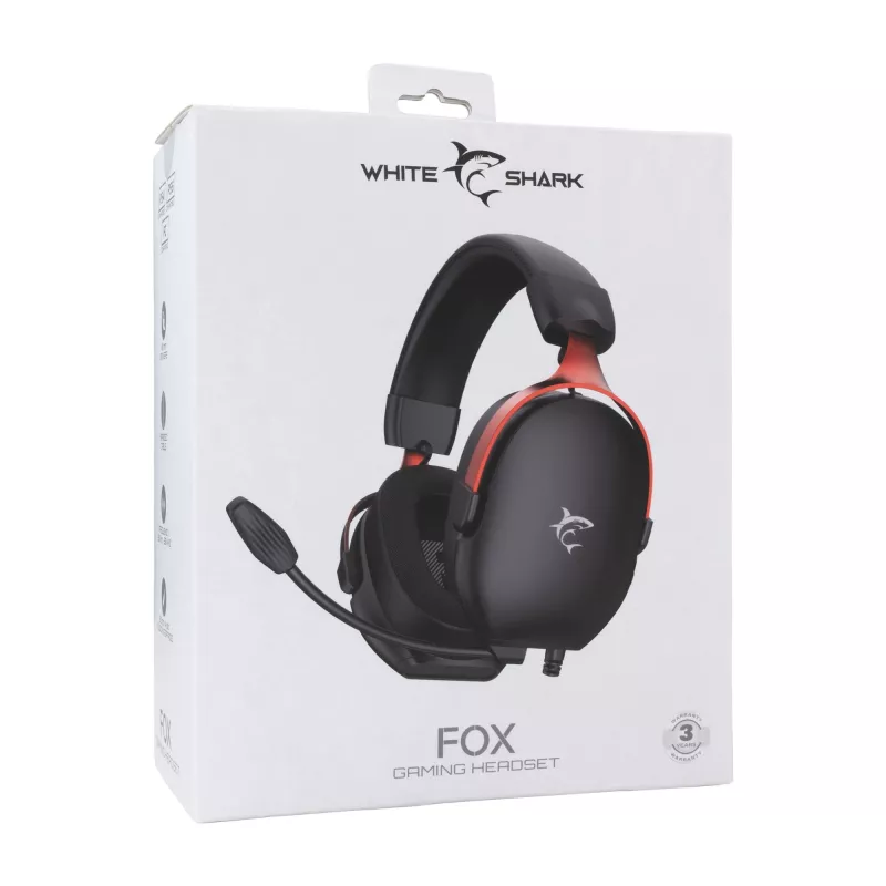 Austiņas White Shark GH-2445 Fox Black