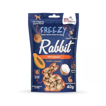 SYTA MICHA Freezy Rabbit with papaya - suņu gardums - 40g