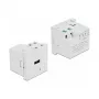 DELOCK 81311 USB-A barošanas kontaktligzda, balta, 100–240V, 0.5A, LED indikators