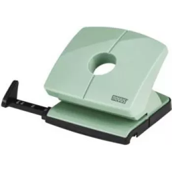 Papīra caurumotājs NOVUS B220 ColorID mellow mint — 2 caurumu galda perforators, ietilpība līdz 30 lapām
