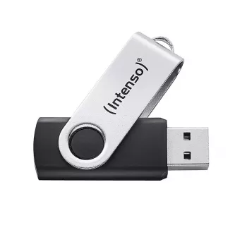 Intenso USB zibatmiņa Office Line, 64 GB, USB-A, 3.2 Gen 1x1, melns-sudrabs