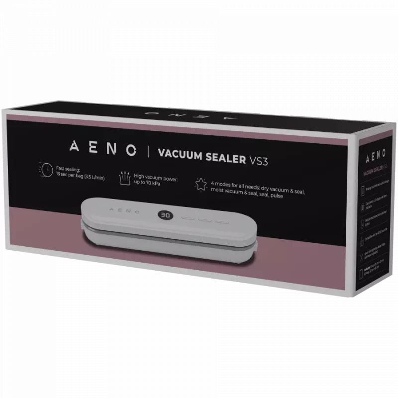Vakuuma iepakošanas iekārta AENO, balta, LED displejs, 80W, -65kPa (±5kPa)