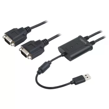 USB 2.0 uz 2x RS-232 seriālais adapteris