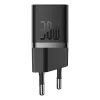 Baseus P10110902113-01 USB-C GaN5 mini 30W sienas lādētājs Melns