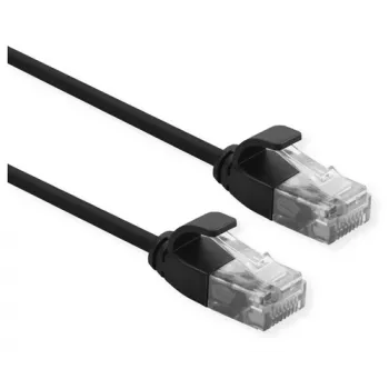 Tīkla kabelis ROLINE 21.15.3953 RJ-45 Cat6a 1 m Melns