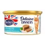 Butcher's Delicious Dinners Mousse ar tunci un okeāna zivīm, kaķu konservs 85 g, pieaugušiem, bez cukura un lipekļa