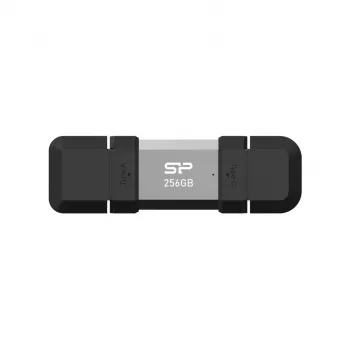USB zibatmiņa Silicon Power 256 GB USB Type-A / USB Type-C, USB 3.2 Gen 1, alumīnija-gumijas vāciņš