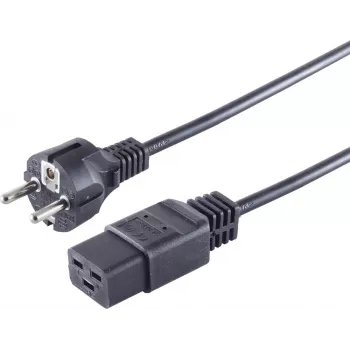 Strāvas kabelis melns 3 m S/CONN 60015-S