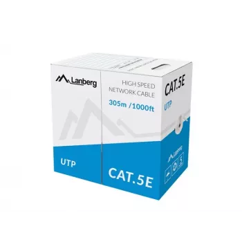 Lanberg LCU5-11CC-0305-S tīkla kabelis pelēks 305 m Cat5e U/UTP