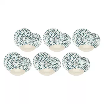 Vakariņu servīze 6 personām Rose&Tulipani R18420TA18 Sea Stones dizains, 18 gab.