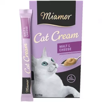 MIAMOR Cat Cream Malt & Cheese - kaķu gardumi - 6x15g