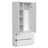 Garderobe Top E Shop SZAFA MALWA B 5 plaukti 2 veramas durvis Balta 900×500×1800 mm