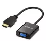 MEDIARANGE HDMI–VGA HD15 pārveidotājs 20cm melns – pārveidotājs – HDMI (MRCS231)