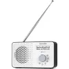 TechniSat VIOLA 200 DAB+ digitālais radio ar modinātāju, baltā un melnā krāsā